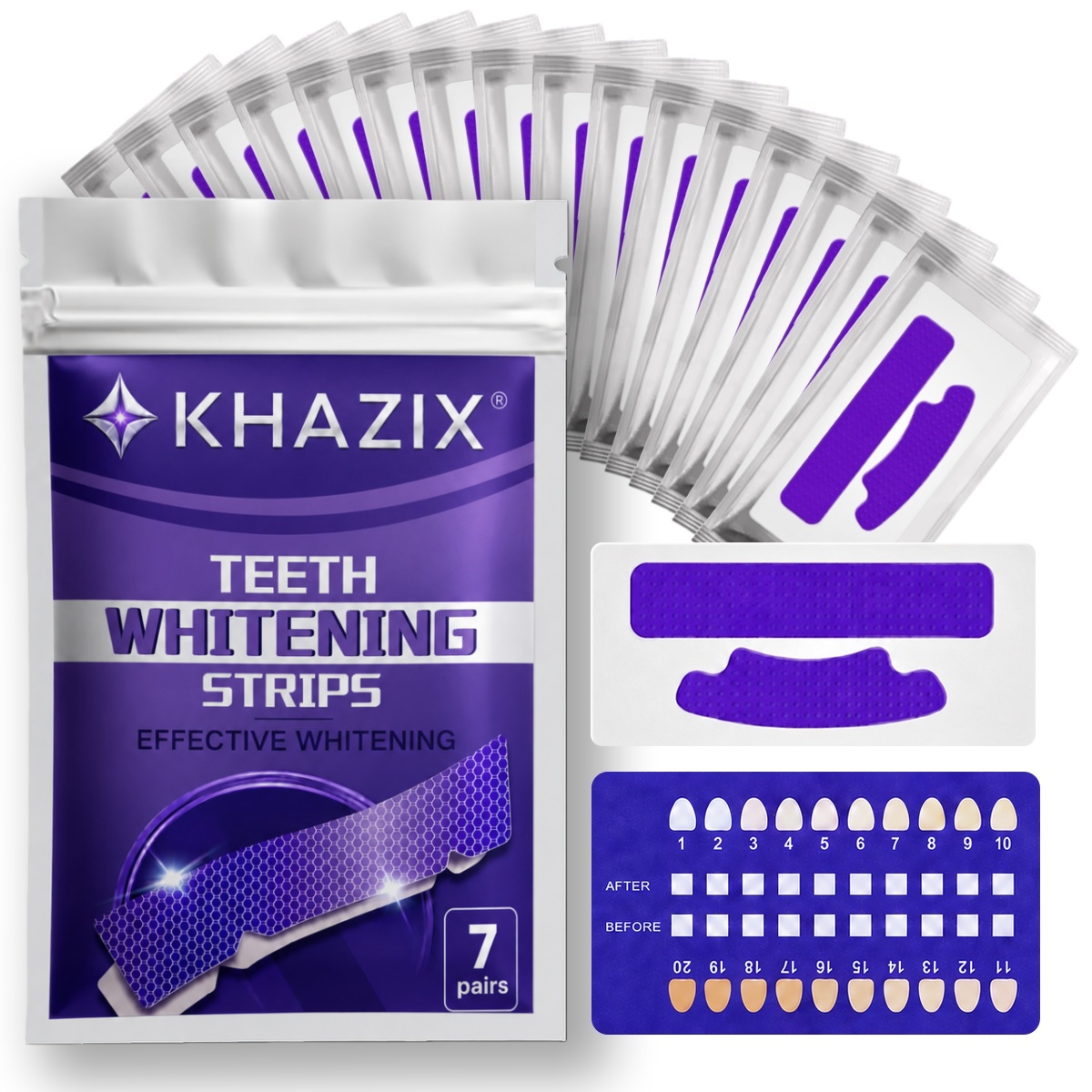 Teeth Whitening Strips Crest - 1/7 pairs Teeth Whitening Strips for