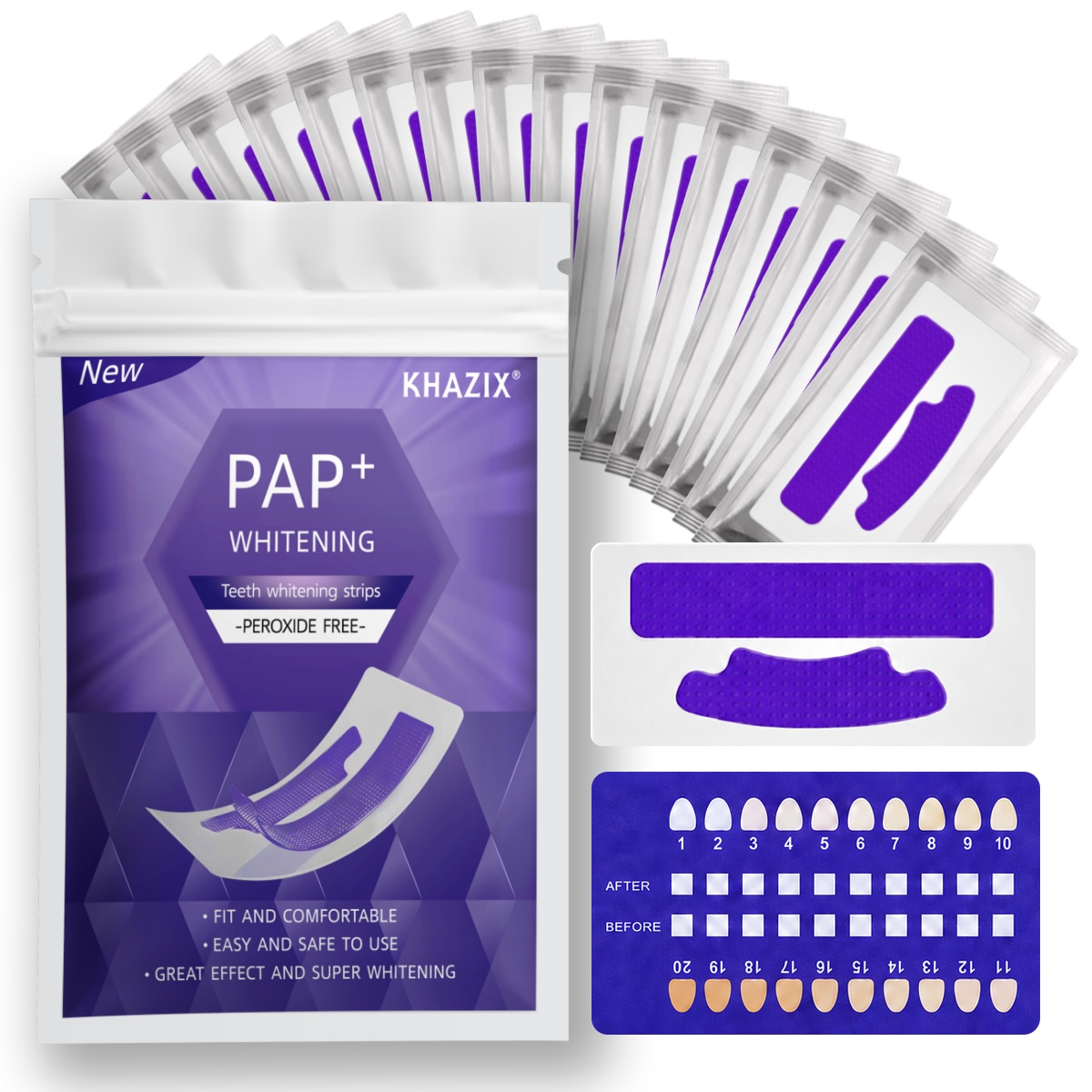 1/7 pairs Teeth Whitening Stri - Teeth Whitening Strips Crest 评论和价格