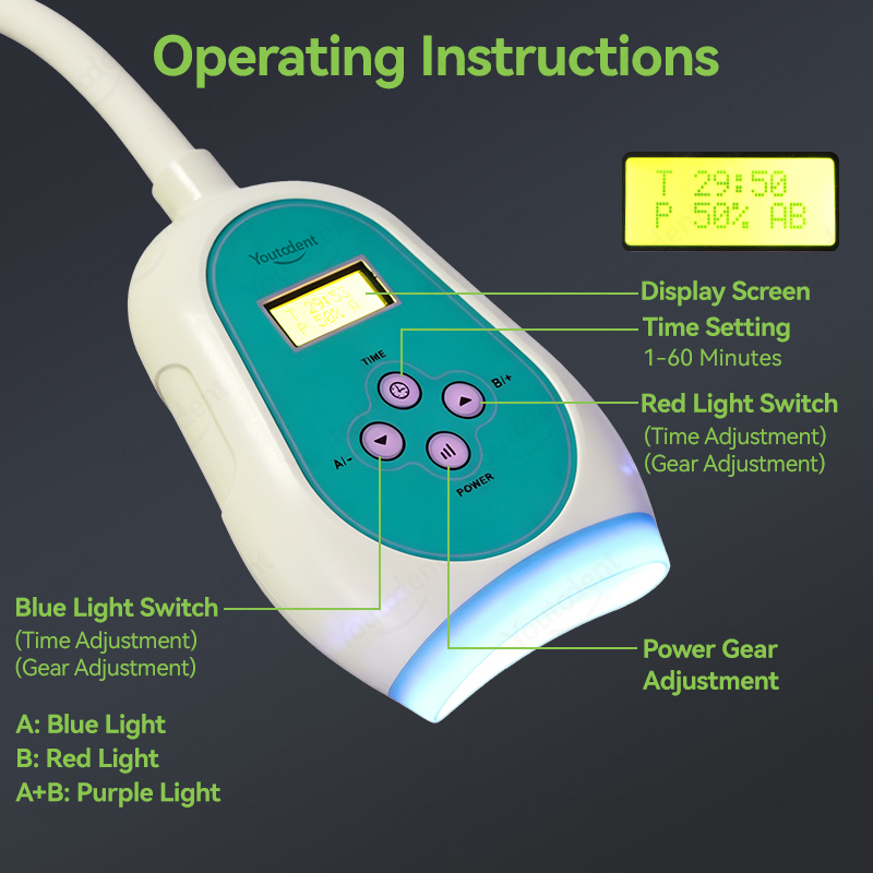 50W Dental Touch Screen 3 Colo - Teeth Whitening Free 评论和价格
