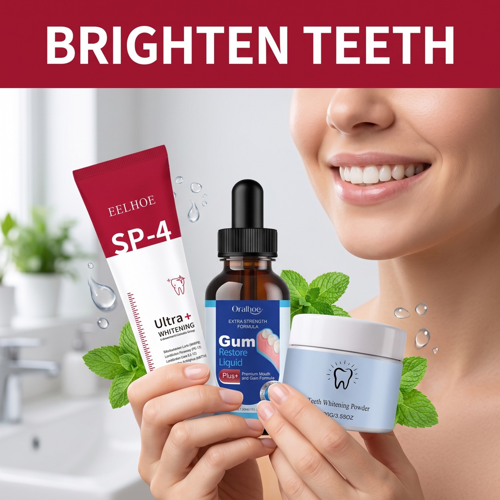 Oral Care Combo Set Whitening  - Teeth Whitening Gels Used By Dentists 评论和价格