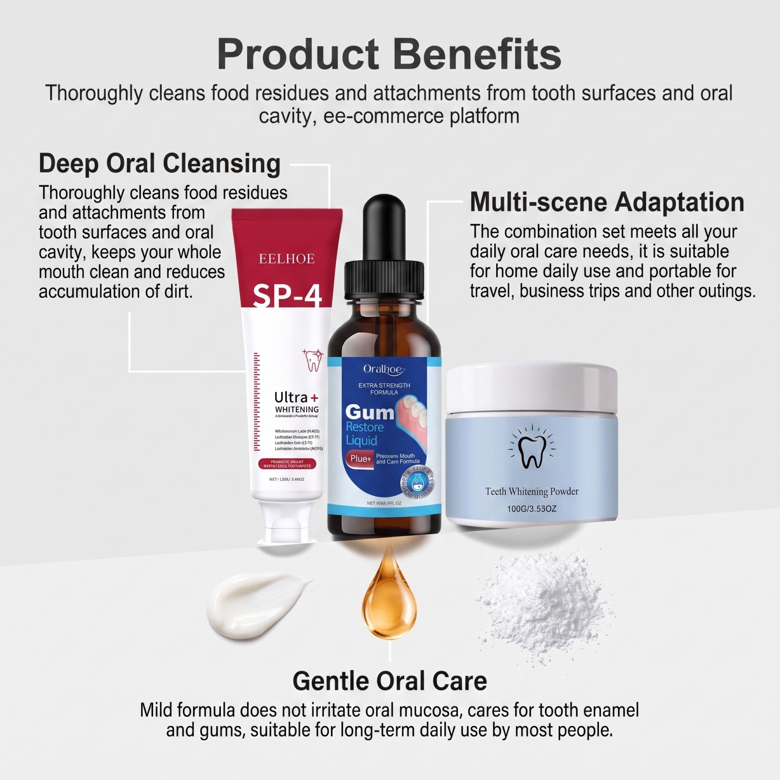 Oral Care Combo Set Whitening  - Teeth Whitening Gels Used By Dentists 评论和价格