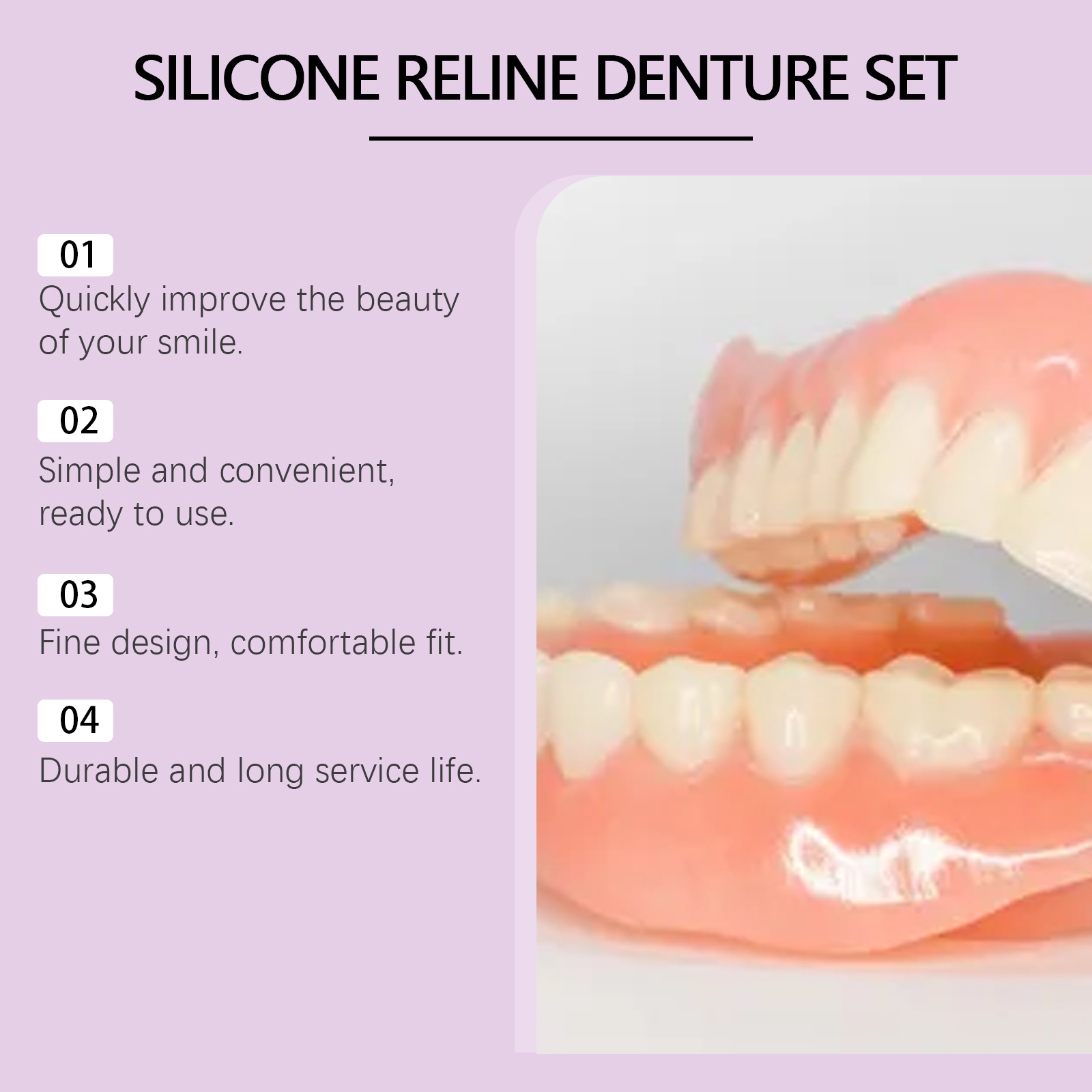 Silicone Denture Set Fit Tempo - Teeth Whitening With Braces 评论和价格