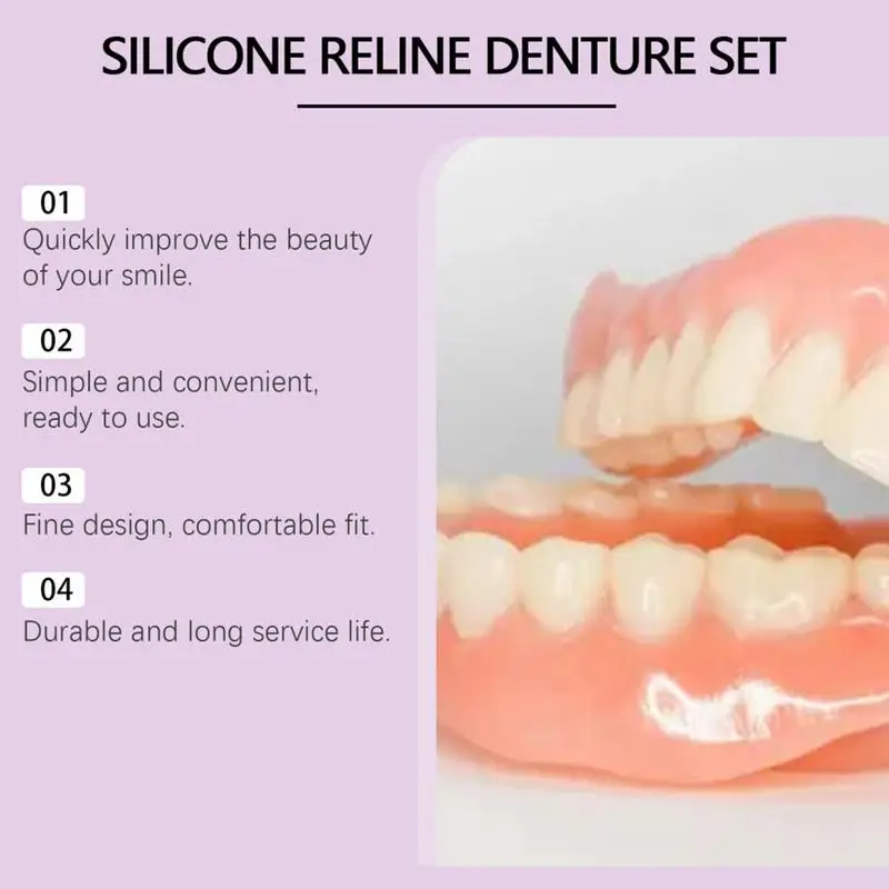 Silicone Denture Set Fit Tempo - Teeth Whitening With Braces 评论和价格