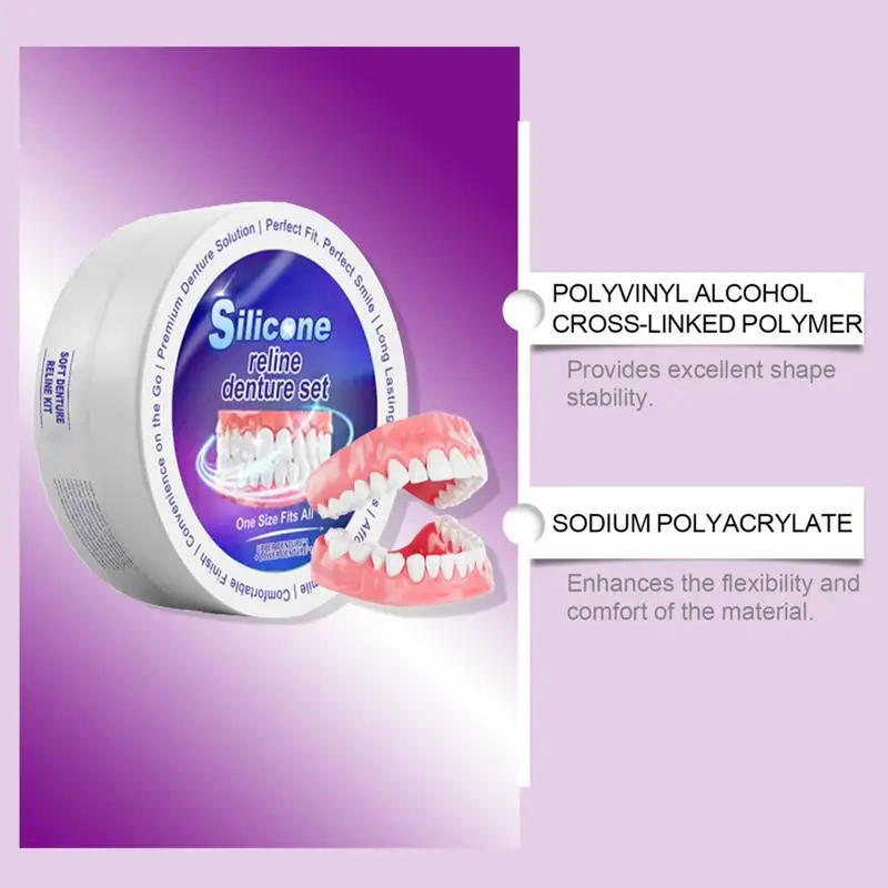 Silicone Denture Set Fit Tempo - Teeth Whitening With Braces 评论和价格