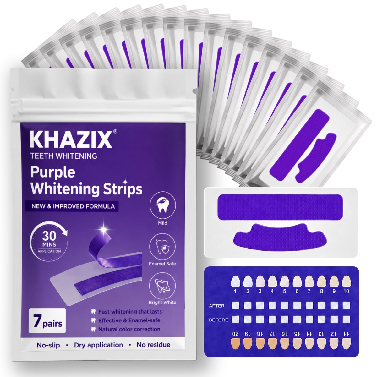 7 pairs Teeth Whitening Strips - Teeth Whitening Strips Crest 评论和价格