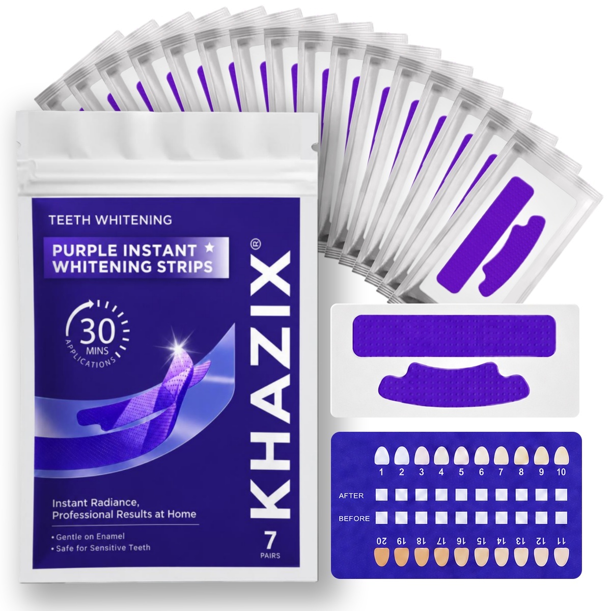 1/7 Pairs Teeth Whitening Stri - Teeth Whitening Strips Crest 评论和价格