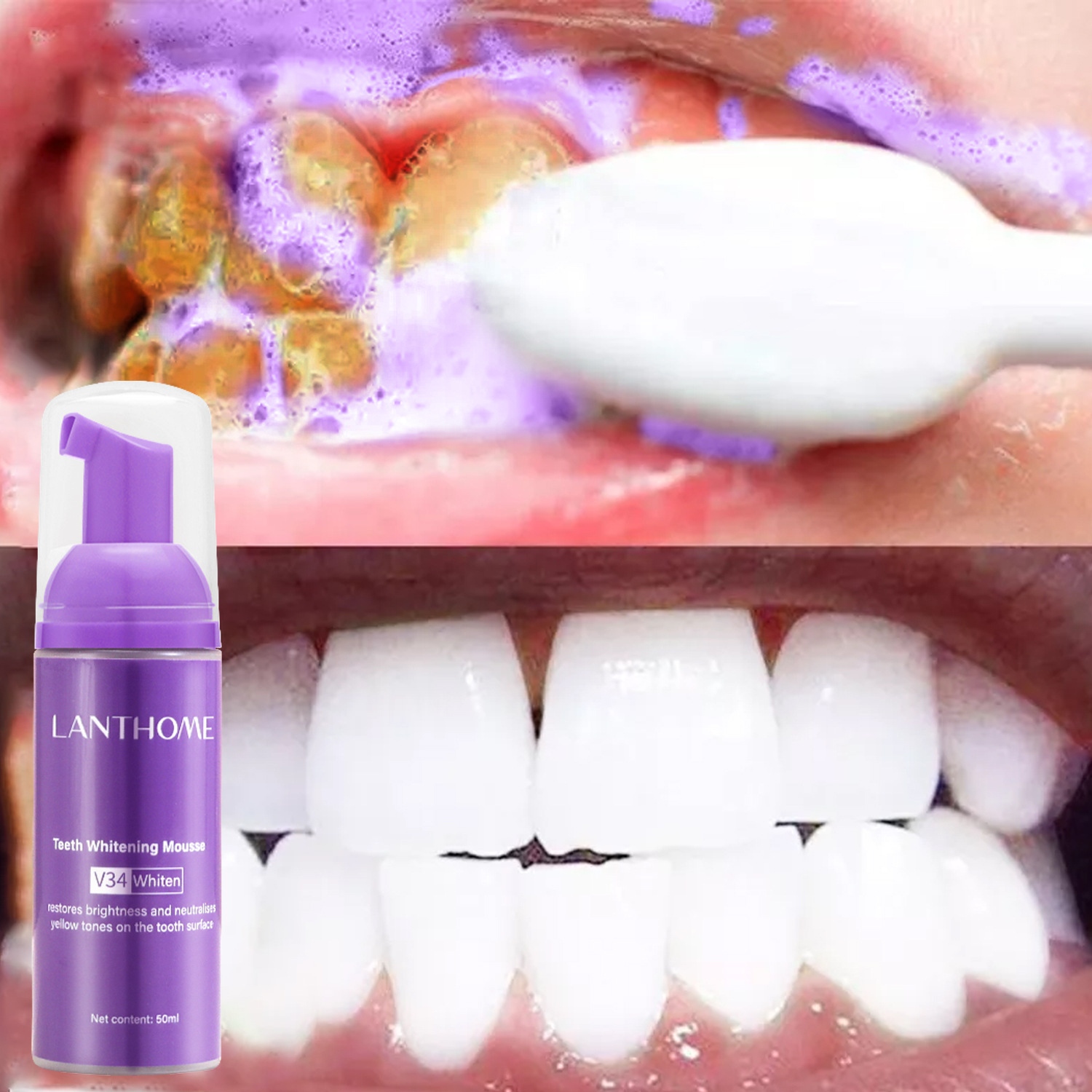 V34 Teeth Whitening Mousse Too - Teeth Whitening Xylitol 评论和价格