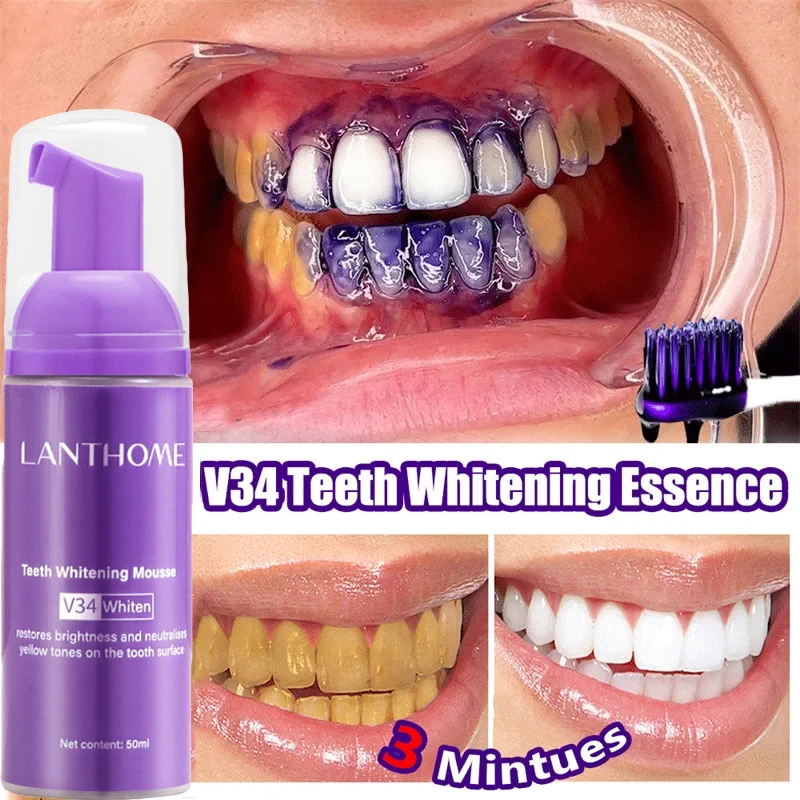 V34 Teeth Whitening Mousse Too - Teeth Whitening Xylitol 评论和价格