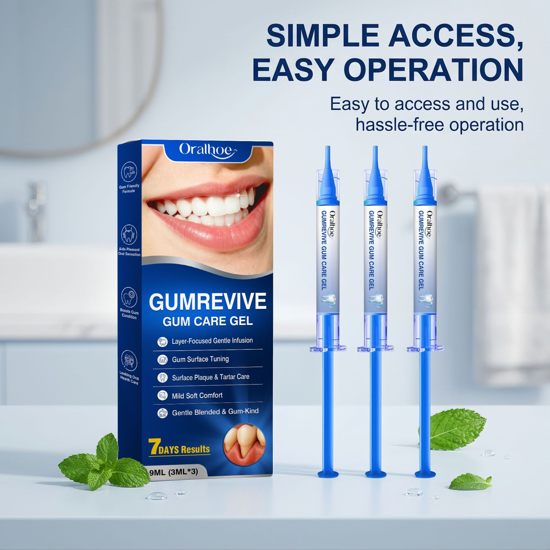 Oral Care Gel 3Pcs Gum Cleanin - Teeth Whitening Gels Used By Dentists 评论和价格