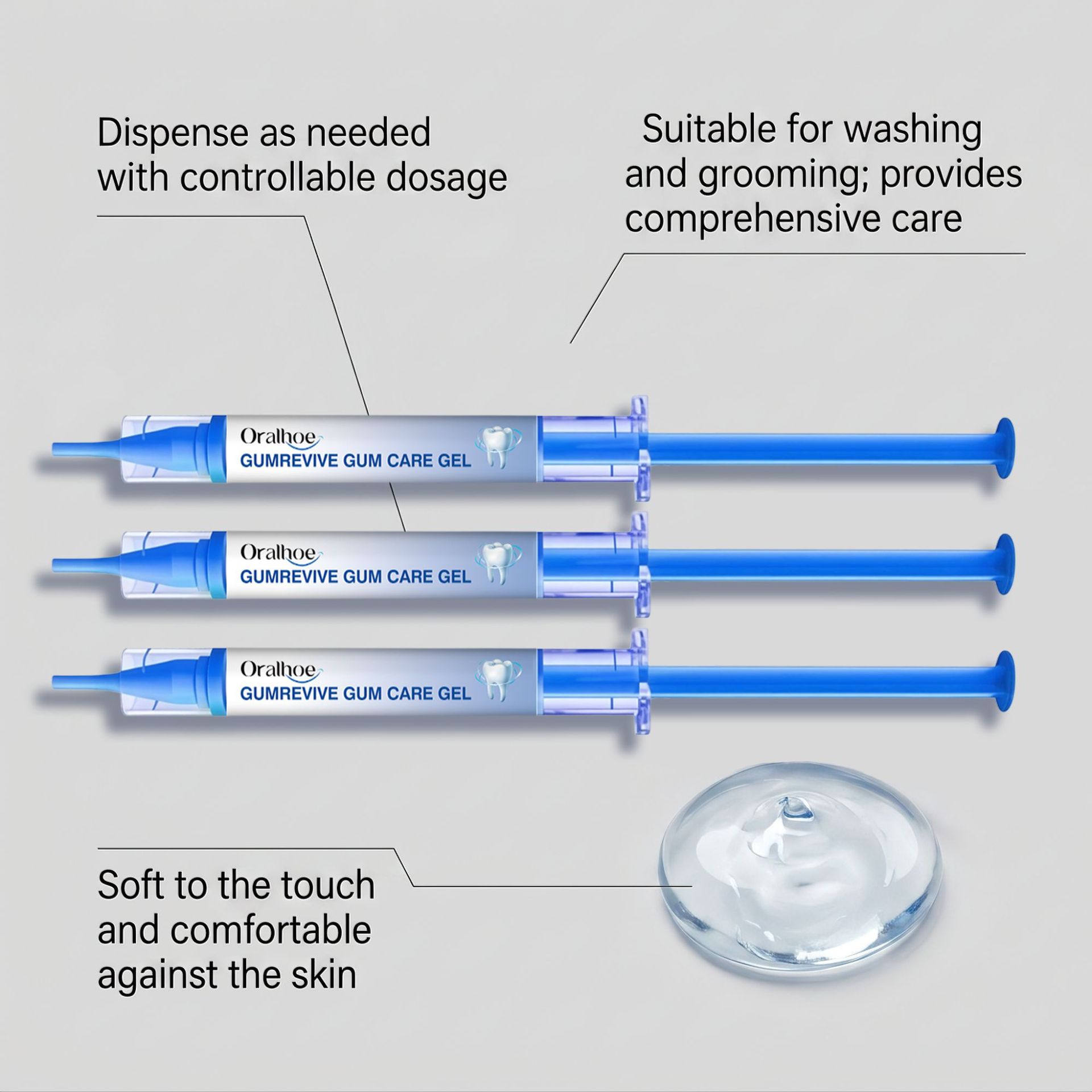Oral Care Gel 3Pcs Gum Cleanin - Teeth Whitening Gels Used By Dentists 评论和价格