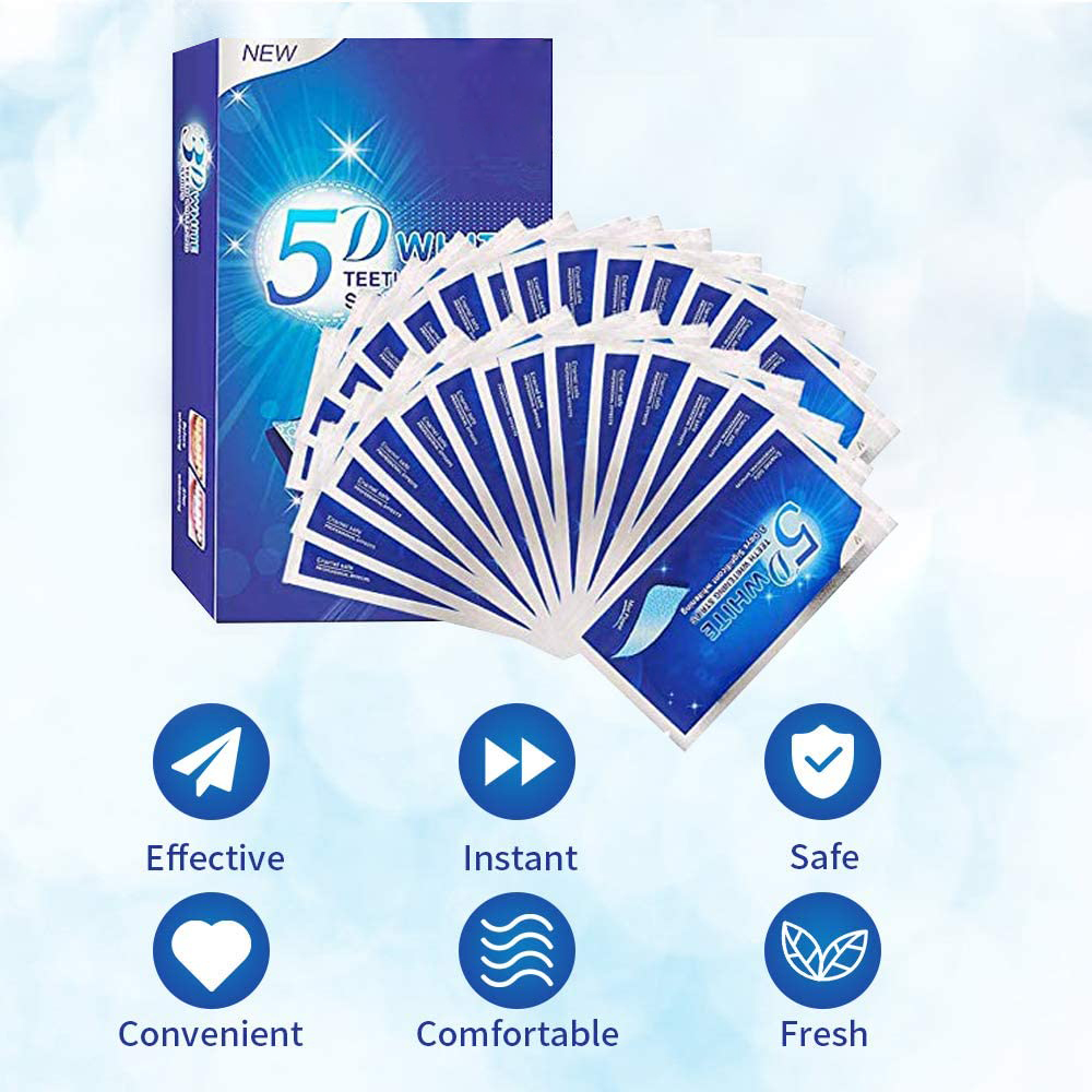 5D White Teeth Whitening Strip - Teeth Whitening Strips Crest 评论和价格