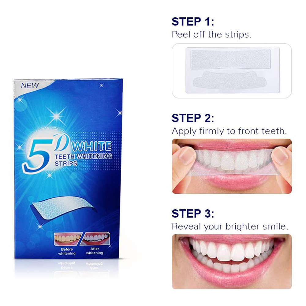 5D White Teeth Whitening Strip - Teeth Whitening Strips Crest 评论和价格